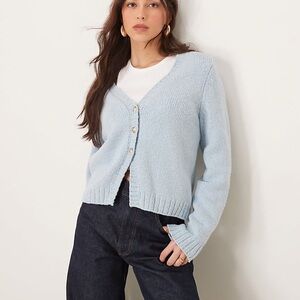 Abercrombie & Fitch Light Blue Cardigan — Size M